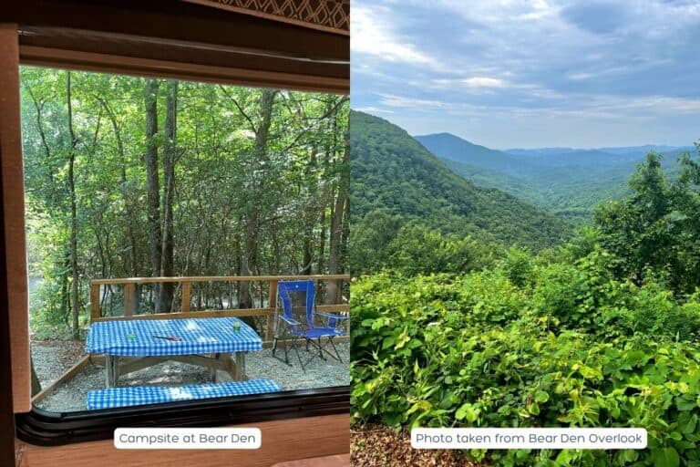 RV Camping in the Blue Ridge Mountains at Bear Den