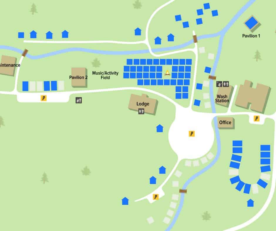 The Outpost New River Gorge Campground Map
