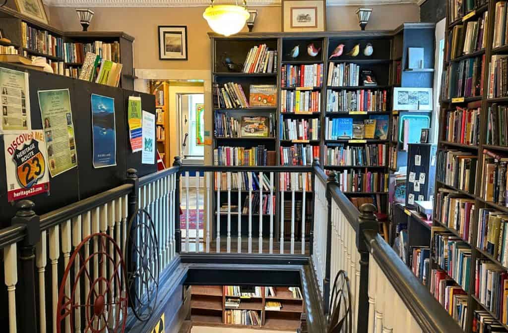 Little Switzerland Books and Beans inside with lots of books