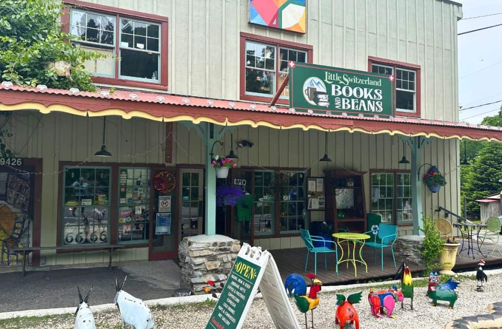 Outside Books and Beans Cafe