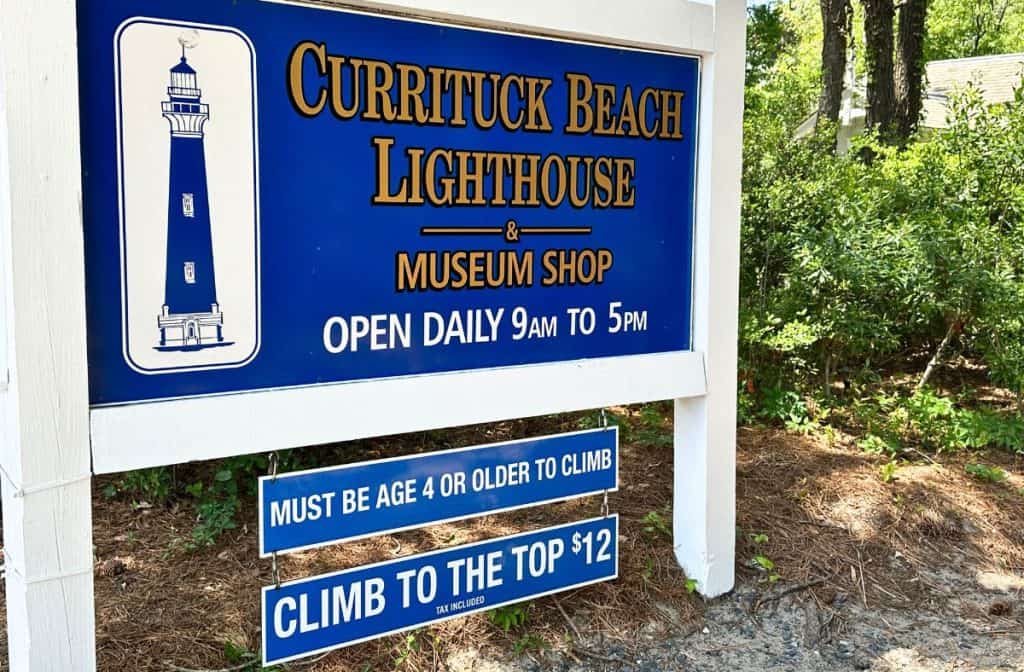 Currituck Beach Lighthouse Sign