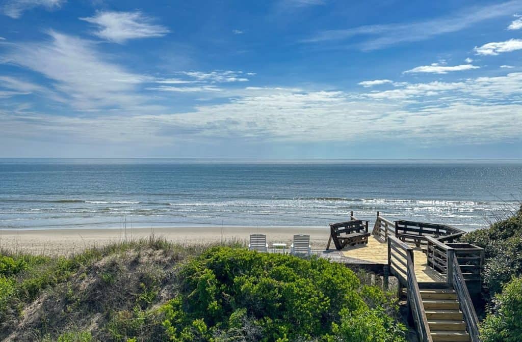 View of Corolla Beach Area overlooking the sand dune