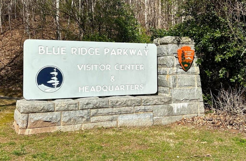 Blue Ridge Parkway Visitors Center Sign