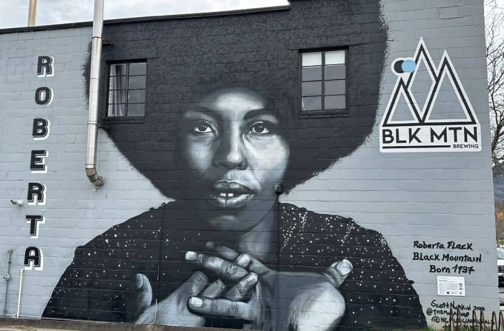 Black Mountain Brewing Roberta Flack Mural