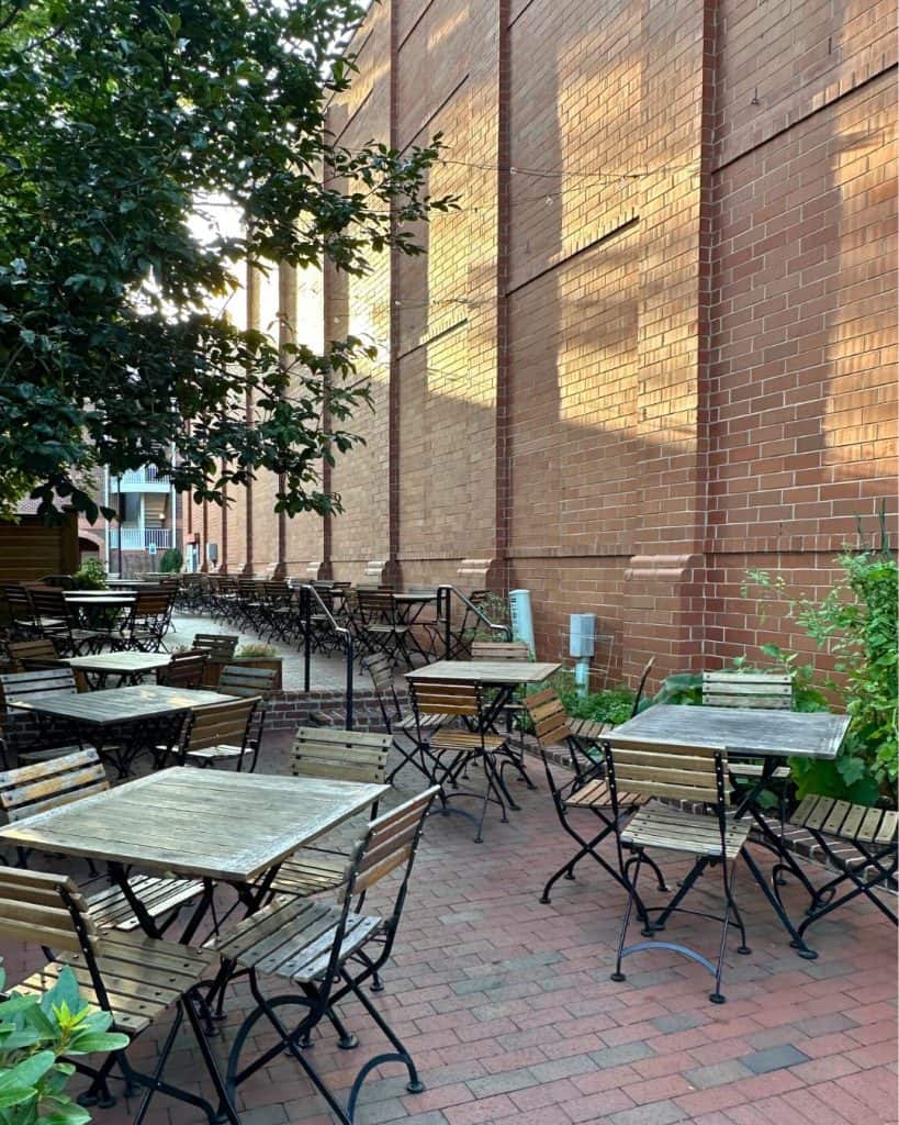 Kindred's outdoor patio