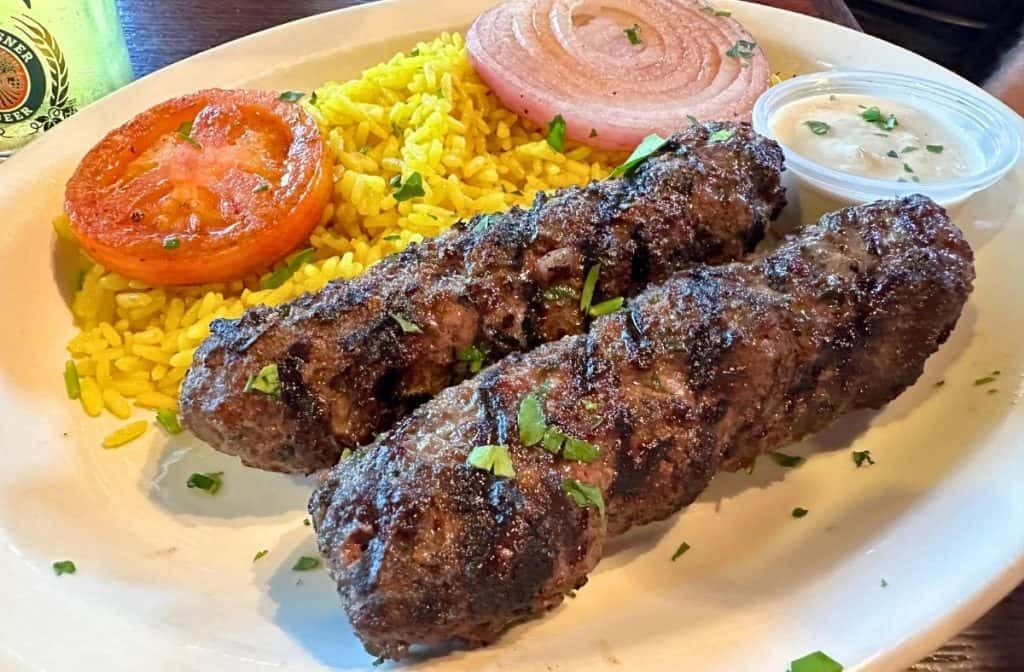 Ground Beef Skewers at Restaurant X