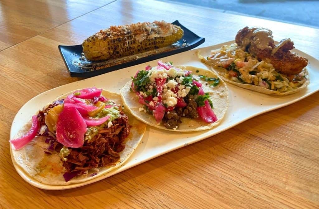 Tacos and Corn at Osito's