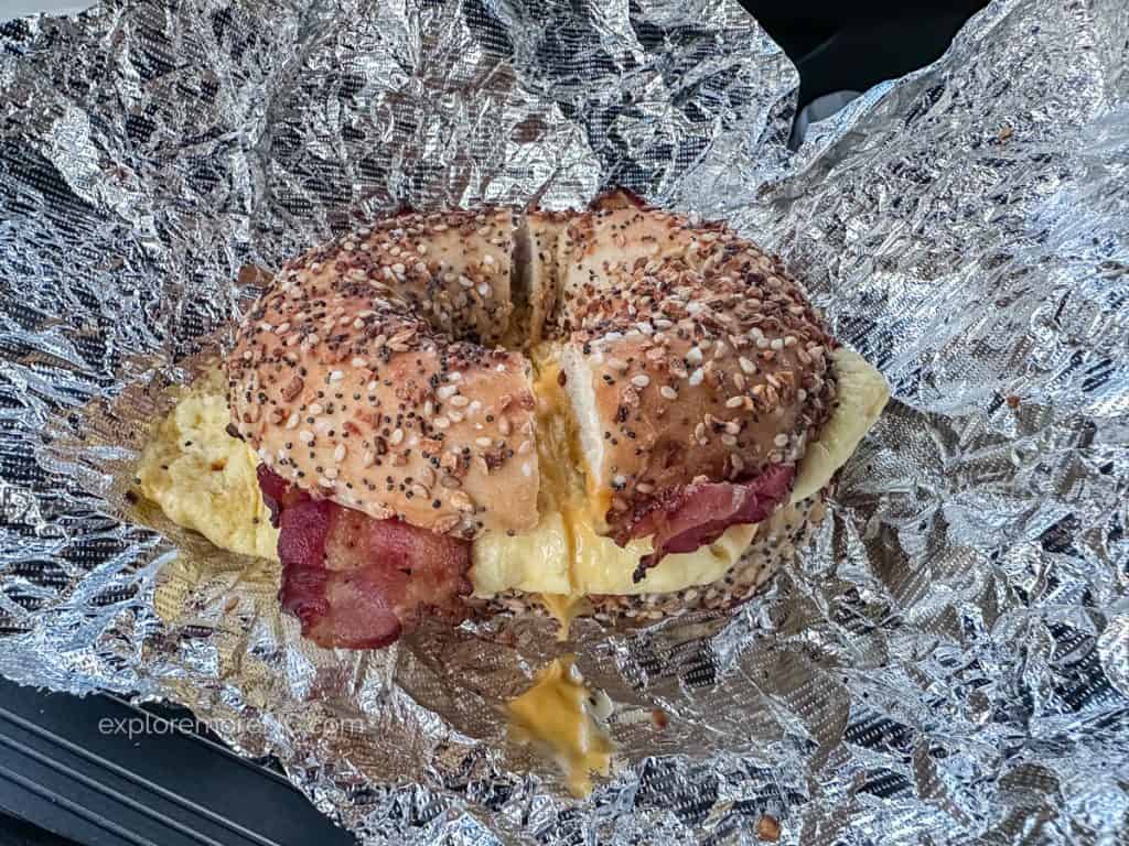 Everything Bagel with Bacon, Egg and Cheese