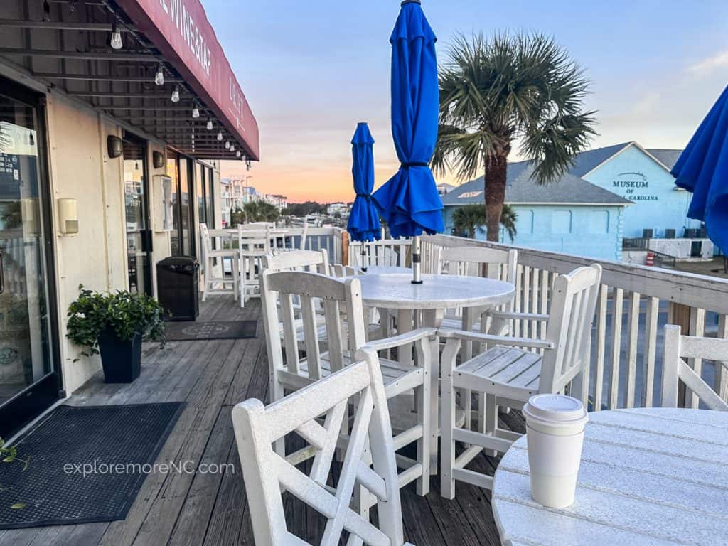 Patio area outside of Drift Coffee
