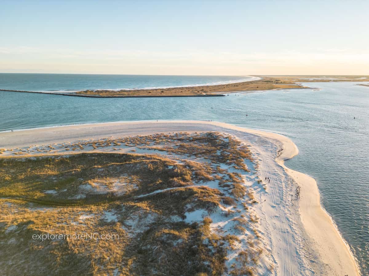 South End of Wrightsville Beach NC looking towards Masonboro Island Reserve