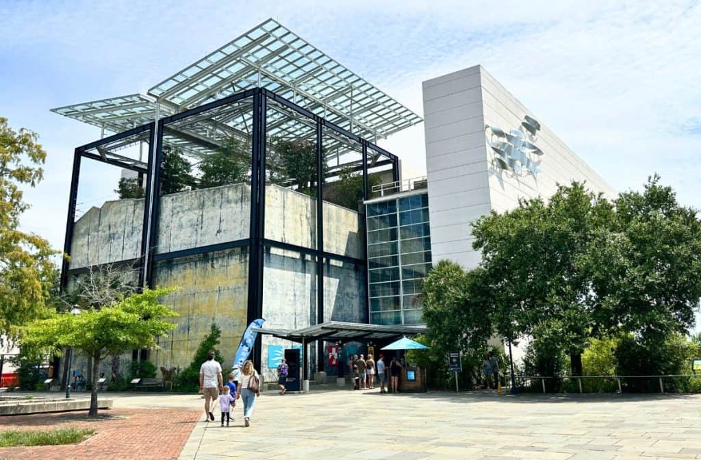 Outside of the Aquarium building entrance